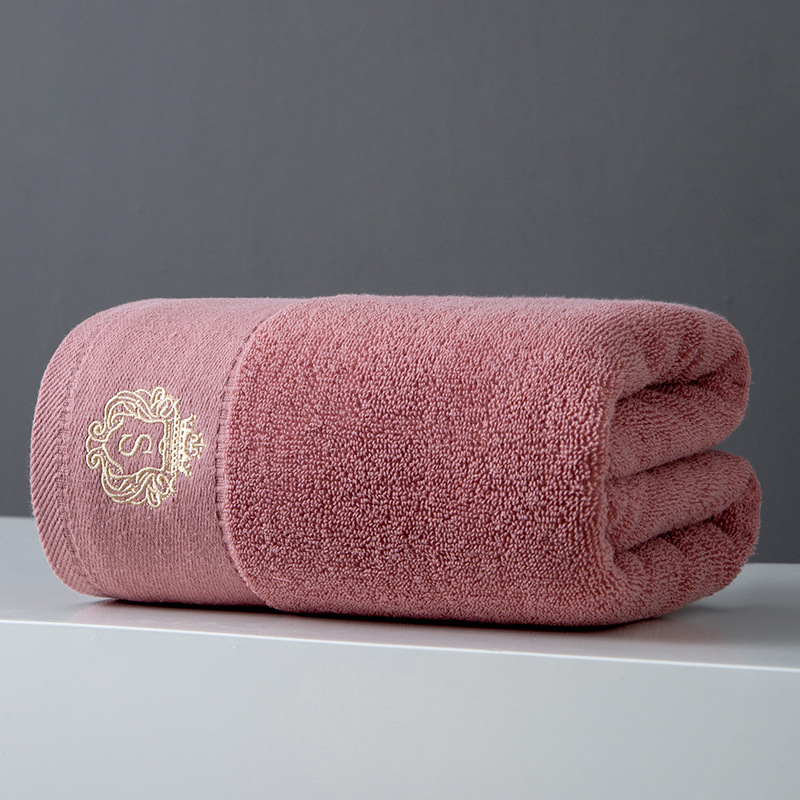 Κεντημένο σετ πετσετών από 100% βαμβάκι – Τριών τεμαχών πετσέτες μπάνιου, χεριών και προσώπου, 32S νήματα, Jacquard, 100–120 g