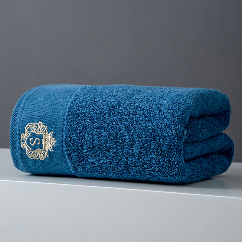 Κεντημένο σετ πετσετών από 100% βαμβάκι – Τριών τεμαχών πετσέτες μπάνιου, χεριών και προσώπου, 32S νήματα, Jacquard, 100–120 g