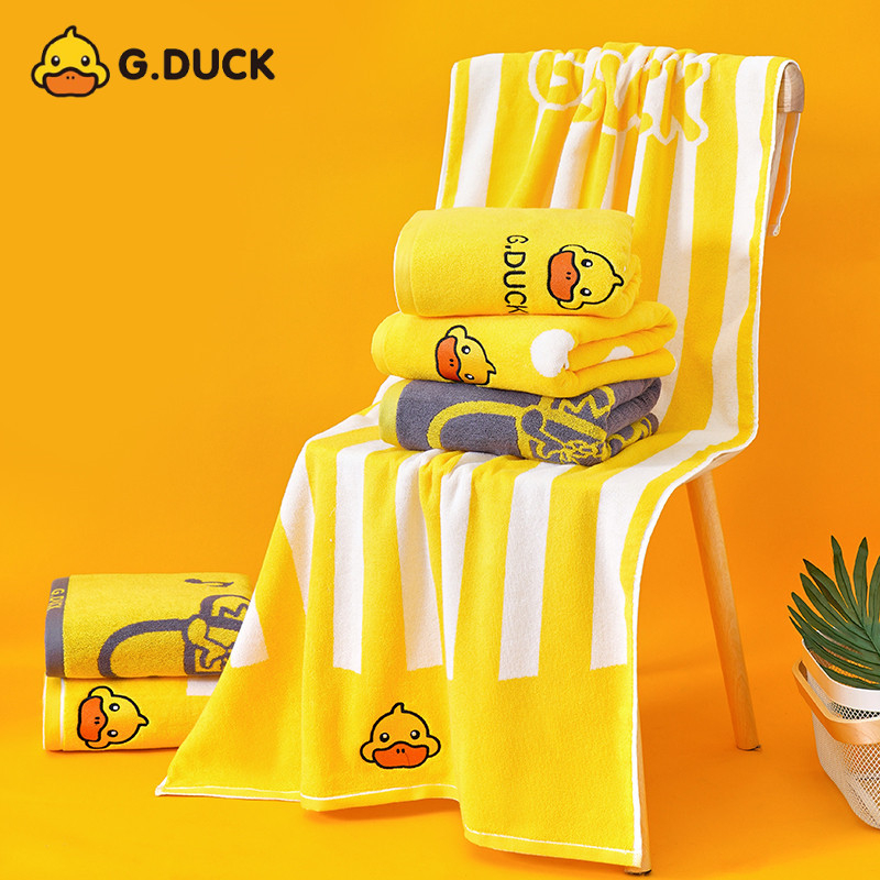 Kupaonski ručnik G.Duck – 100% pamuk, crtani dizajn para, 400–500 g, ravna tkanina, 32s vlakana