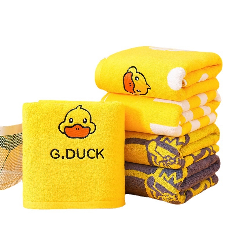 Kupaonski ručnik G.Duck – 100% pamuk, crtani dizajn para, 400–500 g, ravna tkanina, 32s vlakana