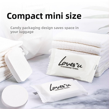 Sandiyipin Prosop de baie comprimat — Prosop de față de unică folosință, îngroșat, din viscoză; Ingredient principal: viscoză; Proces de producție: altul; Potrivit pentru toate tipurile de utilizare