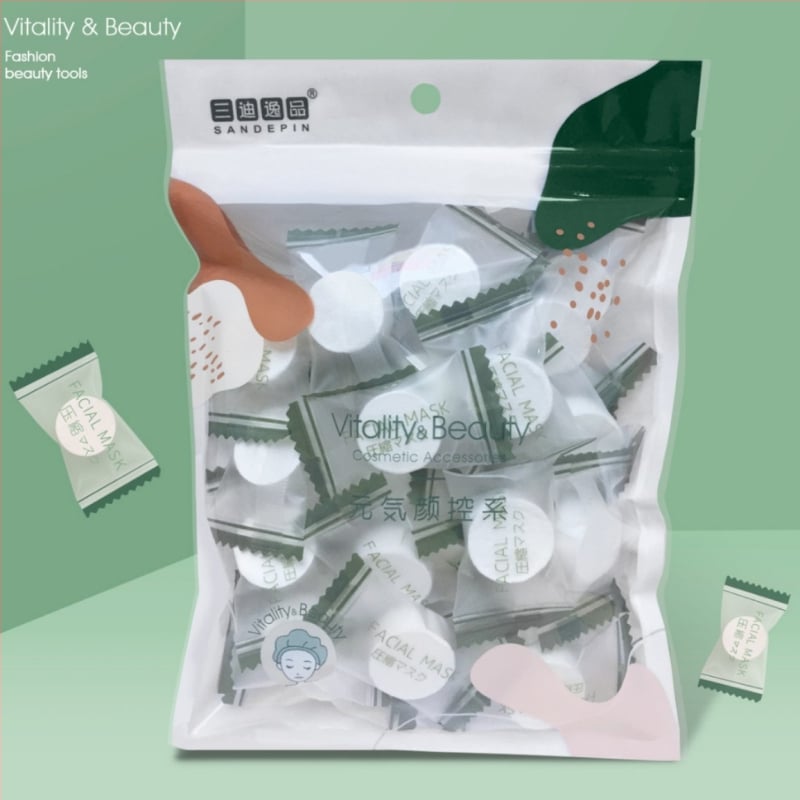 Sandiyipin Prosop de baie comprimat — Prosop de față de unică folosință, îngroșat, din viscoză; Ingredient principal: viscoză; Proces de producție: altul; Potrivit pentru toate tipurile de utilizare