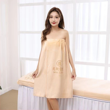 Rochie-halat de baie din velur coral, moale și absorbant, de vară, 300–400 g, potrivit pentru saloane și utilizare acasă