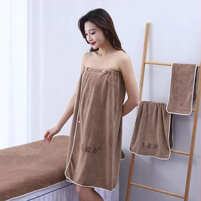 Rochie-halat de baie din velur coral, moale și absorbant, de vară, 300–400 g, potrivit pentru saloane și utilizare acasă