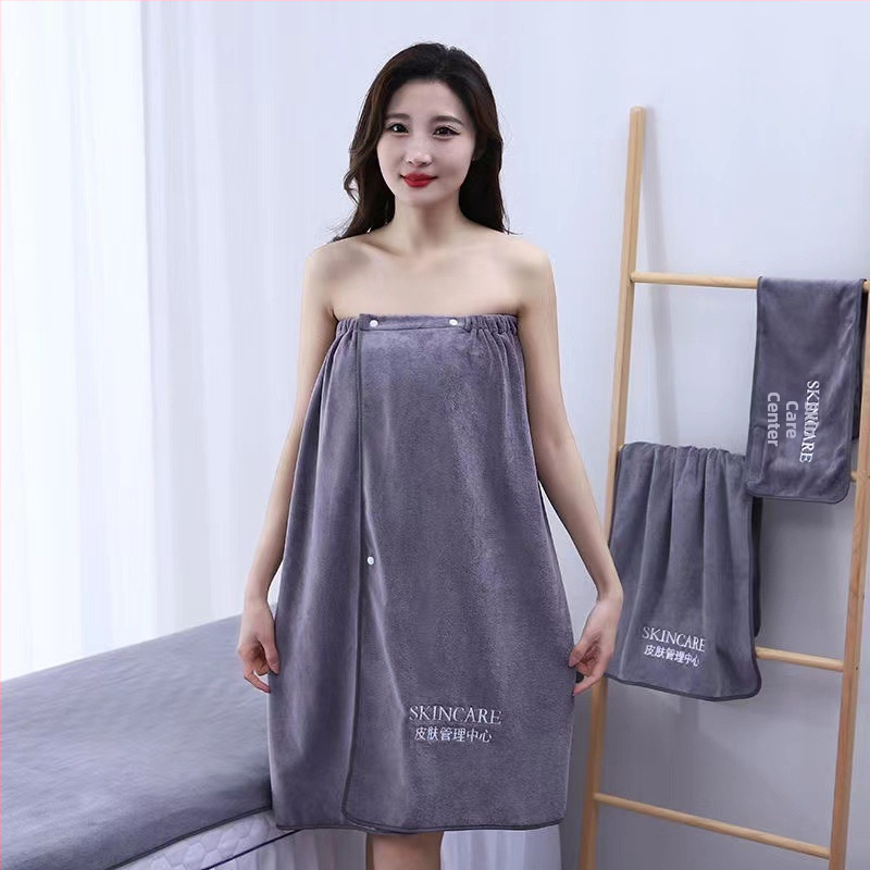 Rochie-halat de baie din velur coral, moale și absorbant, de vară, 300–400 g, potrivit pentru saloane și utilizare acasă