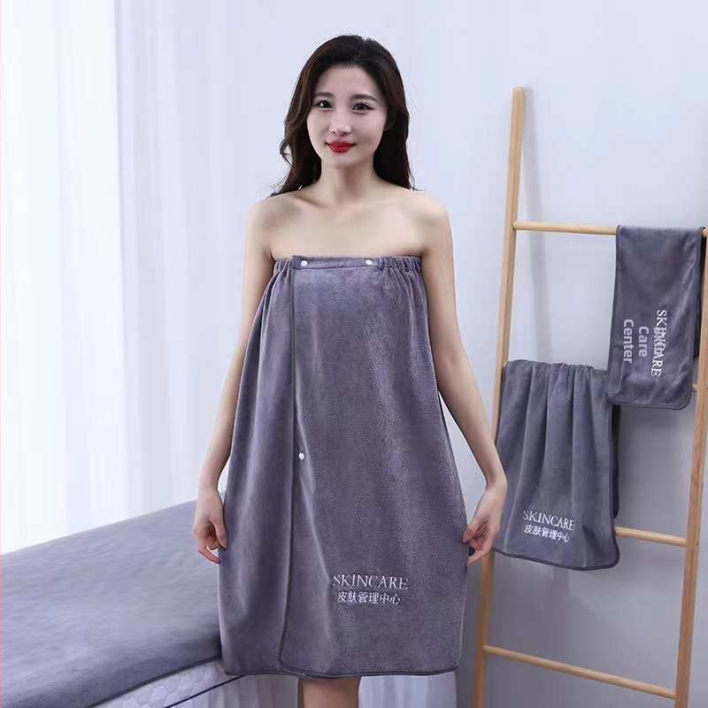 Rochie-halat de baie din velur coral, moale și absorbant, de vară, 300–400 g, potrivit pentru saloane și utilizare acasă