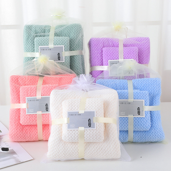 Σετ δύο πετσέτες μπάνιου μαμά και παιδί από βελούδο κοραλλιού, 100D, 250 g, δυνατότητα εκτύπωσης λογοτύπου