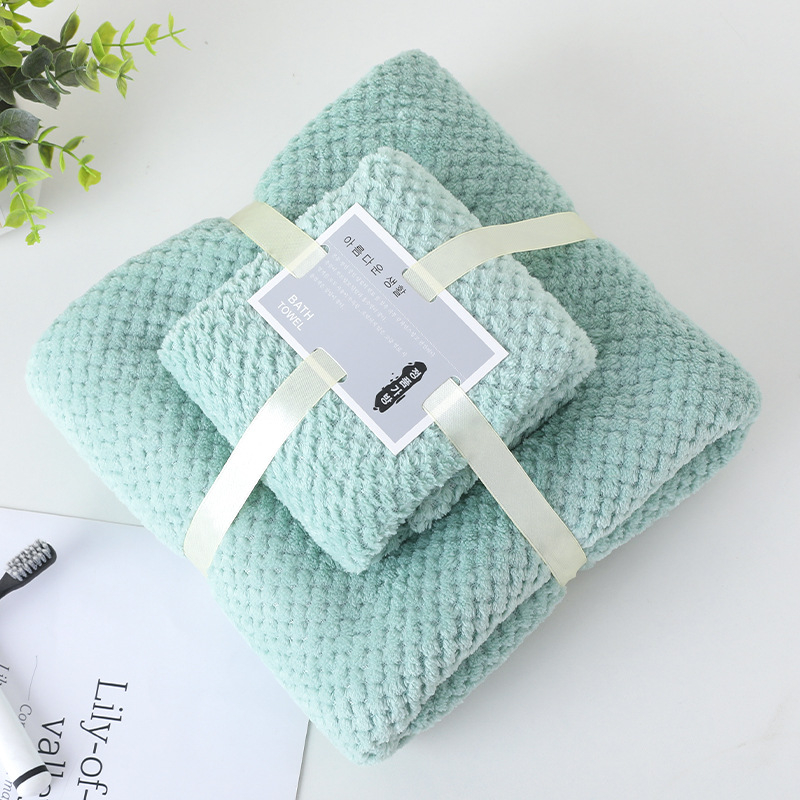 Σετ δύο πετσέτες μπάνιου μαμά και παιδί από βελούδο κοραλλιού, 100D, 250 g, δυνατότητα εκτύπωσης λογοτύπου