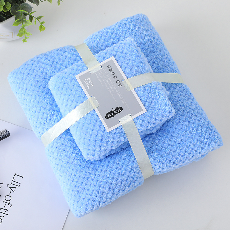 Σετ δύο πετσέτες μπάνιου μαμά και παιδί από βελούδο κοραλλιού, 100D, 250 g, δυνατότητα εκτύπωσης λογοτύπου