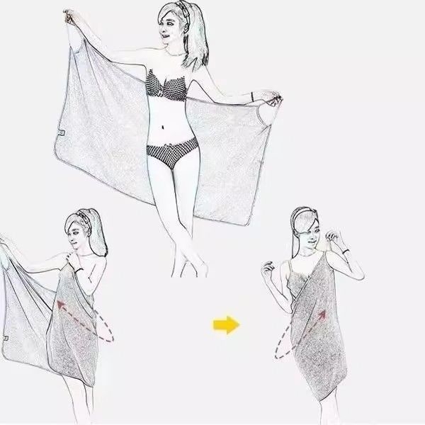 Ženski pamučni халат s četiri sloja crepe gauze, wrap stil, ručnik za tus/plaza, može se nositi kao noćna haljina ili omot