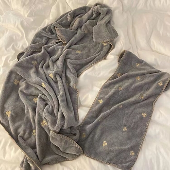 Instagram-stil kupaonski ručnik set, ženski, slatko, visoko upijajući, brzo sušenje, debeli koralni fleece, dvodijelni set za kućnu ili studentsku upotrebu