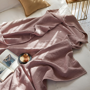 Хавлиено одеяло с каре, четири слоя, 100% памук, тегло 1,05–1,50 кг, японски стил, свиване 2–3%