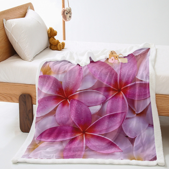 Одеяло с 3D печат на лилия, кадифено покритие от памук, фини влакна, тегло 850–1500 г, мотив карикатура аниме