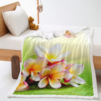 Одеяло с 3D печат на лилия, кадифено покритие от памук, фини влакна, тегло 850–1500 г, мотив карикатура аниме