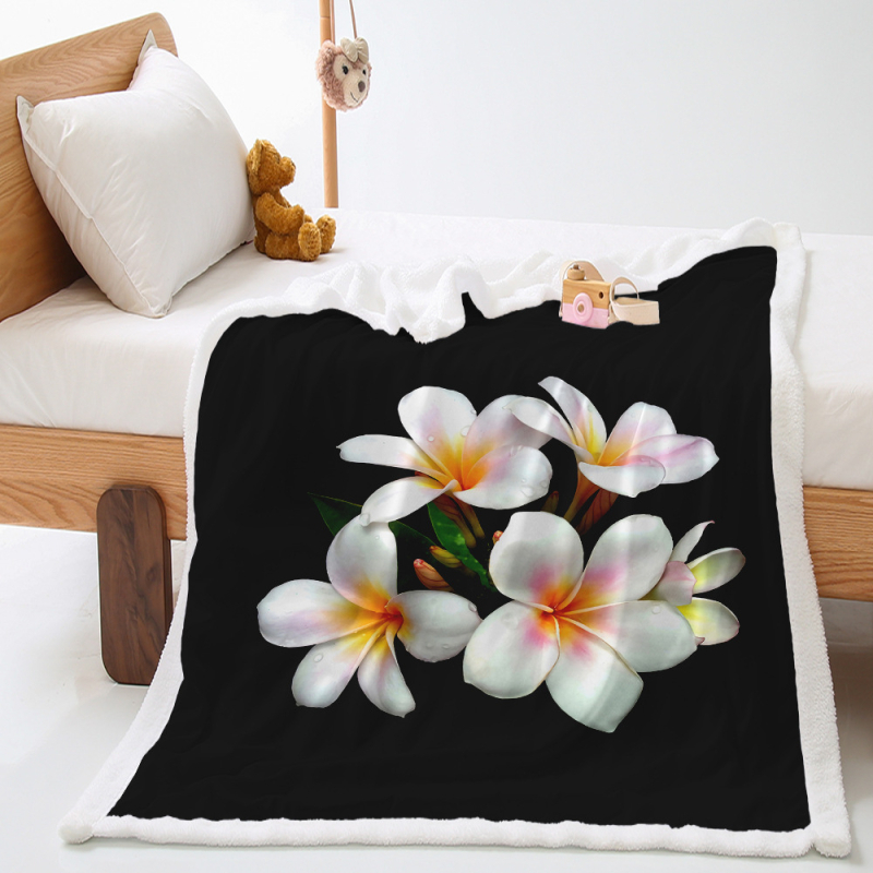 Одеяло с 3D печат на лилия, кадифено покритие от памук, фини влакна, тегло 850–1500 г, мотив карикатура аниме