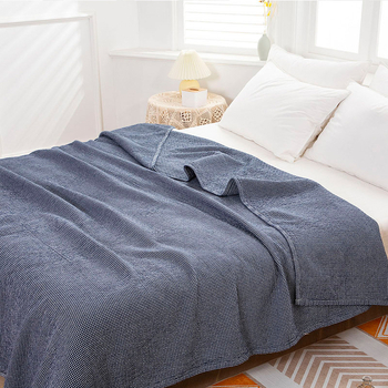 Βαμβακερή κουβέρτα πετσέτας, ριγέ σχέδιο, περίπου 1800 γρ, κατάλληλη για το καλοκαίρι