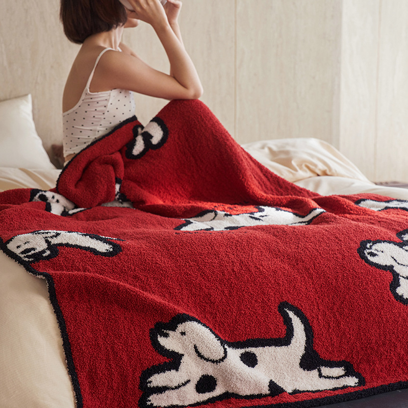 Duoxianman Milk Velvet Blanket – Плетено, Полуплюшено, Геометричен модел, Milk fleece blanket, За всички сезони