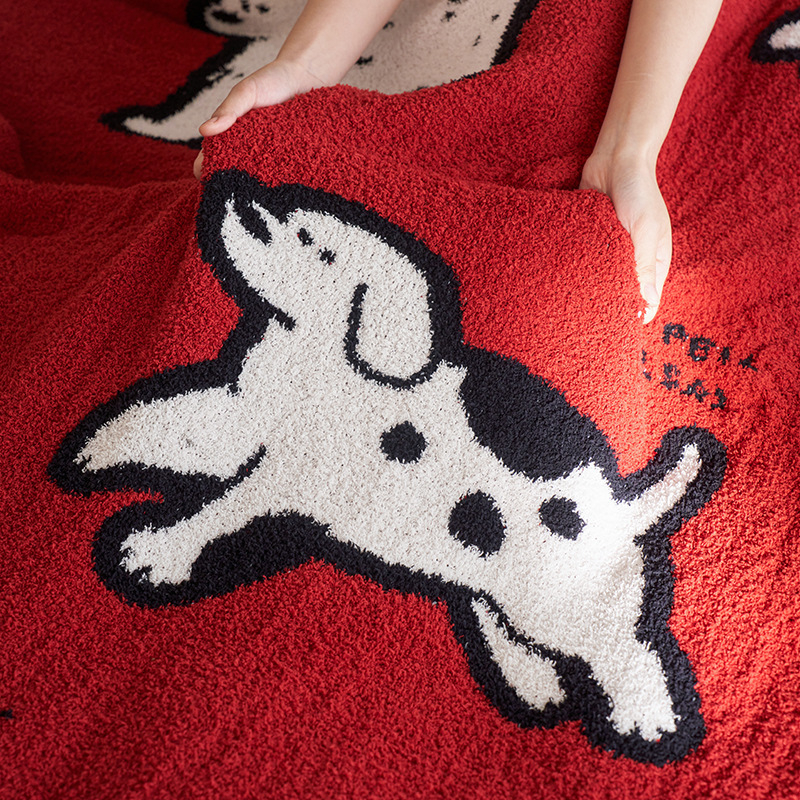 Duoxianman Milk Velvet Blanket – Плетено, Полуплюшено, Геометричен модел, Milk fleece blanket, За всички сезони