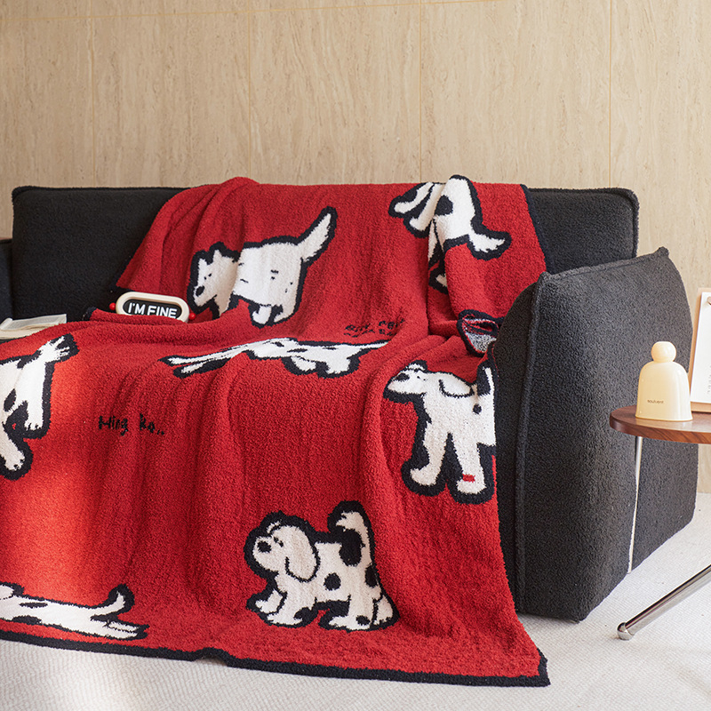 Duoxianman Milk Velvet Blanket – Плетено, Полуплюшено, Геометричен модел, Milk fleece blanket, За всички сезони