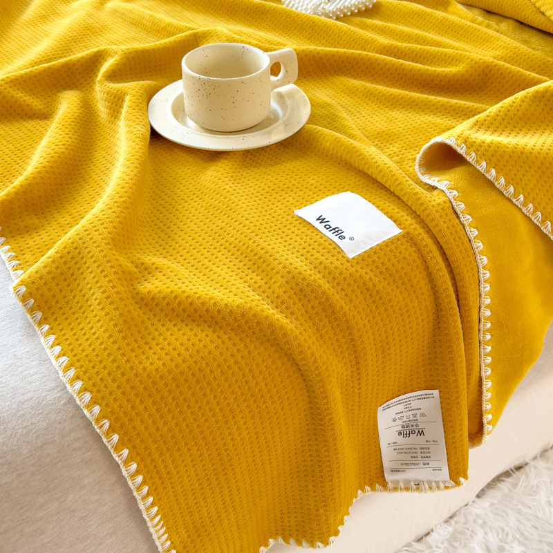 Вафелено одеяло за диван и офис, Nordic стил, 3% свиване, сезон пролет-есен