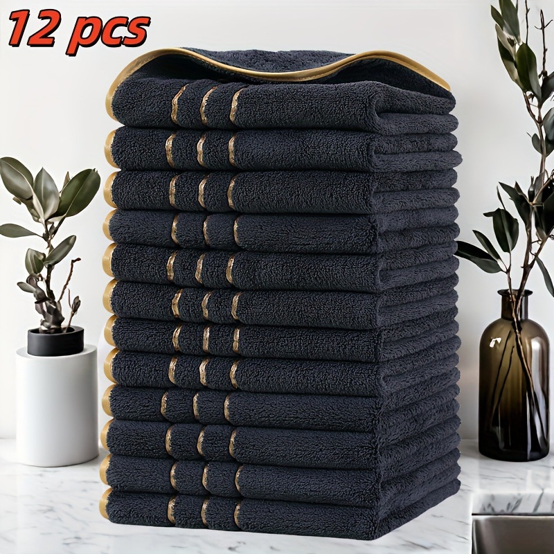 Комплект квадратни кърпи с ивици, 85% полиестер, 15% найлон, 300 г/м², винтидж стил, обработка и персонализация: Да