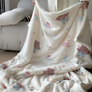 Одеяло, многофункционално за всички сезони, с дизайн карикатури и цветя, синтетично влакно, персонализируемо