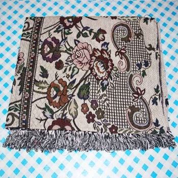 Хавлиено одеяло с флорална шарка, полиестер, за пролетно-есенен сезон, пасторален стил