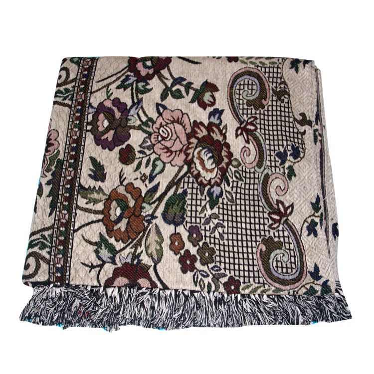 Хавлиено одеяло с флорална шарка, полиестер, за пролетно-есенен сезон, пасторален стил