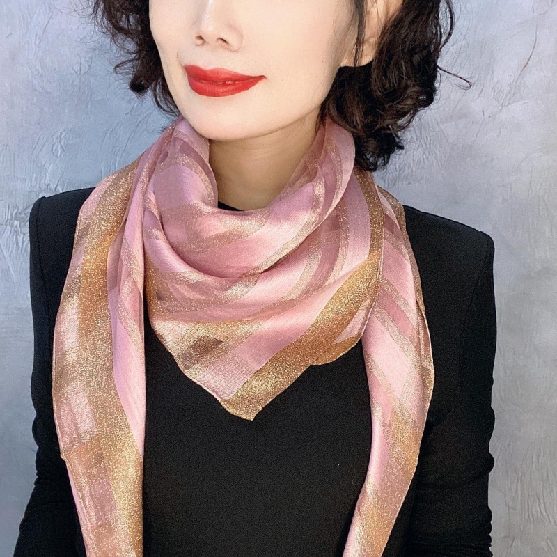 Șal pătrat cu fire de aur și închidere magnetică, țesătură mătase-lână, warp knitting, cald pentru patru sezoane, origine Zhejiang