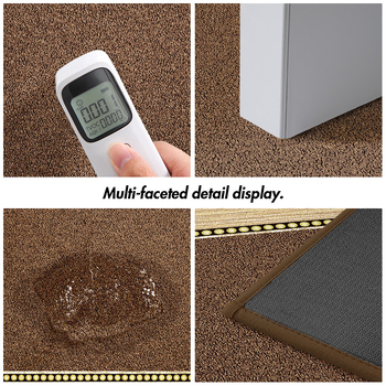 Входен подов килим, полуокръгла форма, геометричен модел, полиестер, за всекидневна, модерен стил