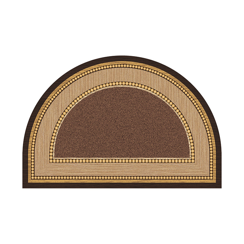 Входен подов килим, полуокръгла форма, геометричен модел, полиестер, за всекидневна, модерен стил