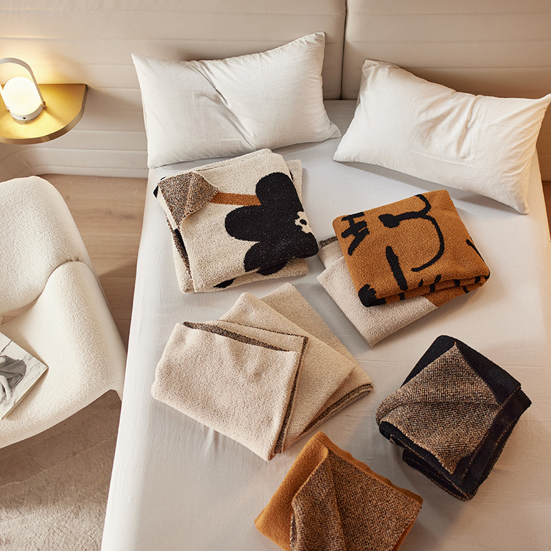 Плетено одеяло за дрямка - памук, 300–499 г, зима, марка: Superior Color Products