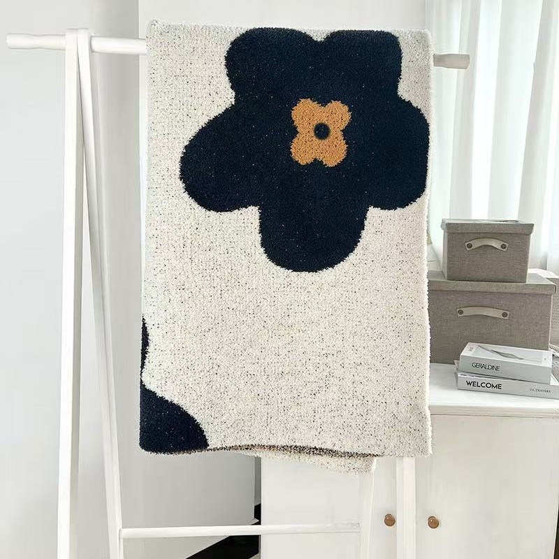 Плетено одеяло в нордически стил за диван - мультяшен принт, полиестер, зима, тегло 190–200 g/m