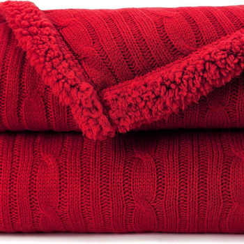 Плетено одеяло, полиестер/акрил смес (50/50), персонализируемо, тегло под 300 g, подходящо за всички сезони, модерен минималистичен стил