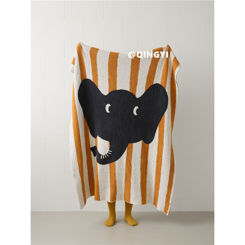 Полуъглово одеяло за офис и дом, Инста стил, просто плетено, акрил, пролет и есен, първокласно качество