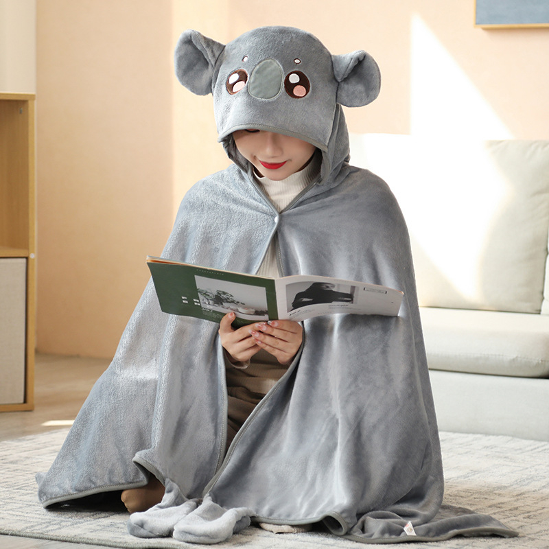 Одеяло-пелерина за почивка с мультяшен принт Шиба Ину; полиестер, фланелен тип, 300–500 г, персонализиране, подходящо за всички сезони