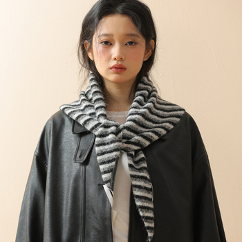 Șal triunghiular din lână tricotată, cu țesătură warp, menține căldura, pentru femei