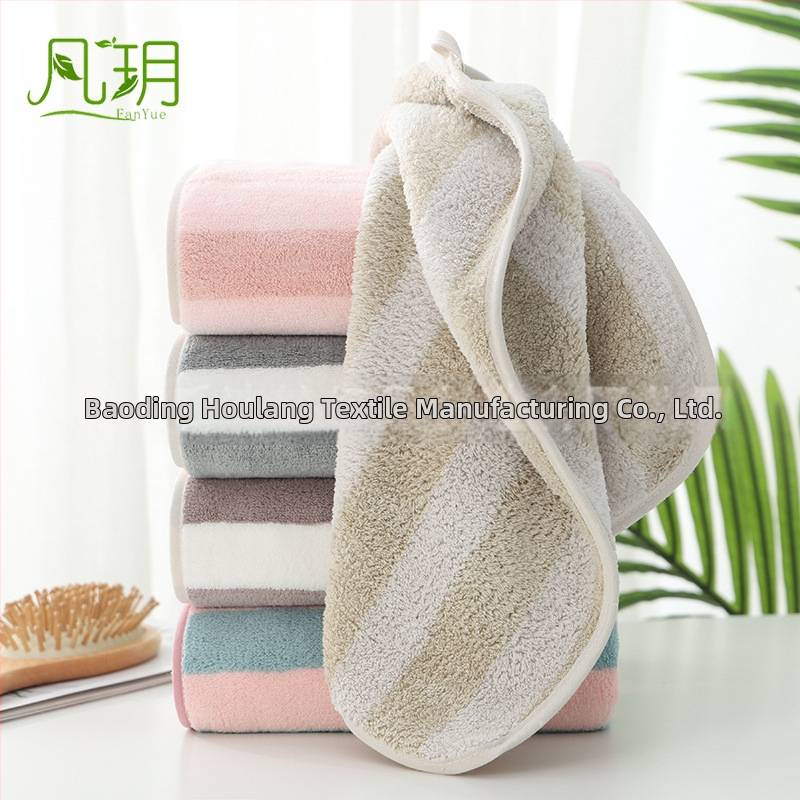 Ručník od coral fleece za kosu i lice s logom, upija i brzo suši, 80–100 g