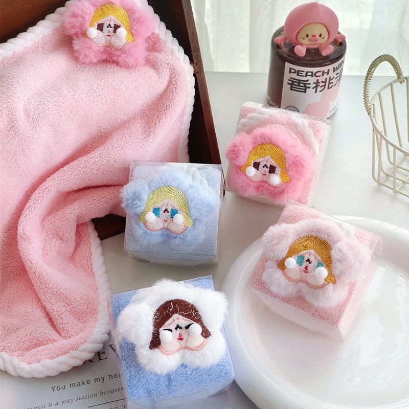 Παιδική τετράγωνη πετσέτα με σχέδιο κλαίγοντος μωρού, κοραλλιού φλίς, 25 g, διαθέσιμη προσαρμογή