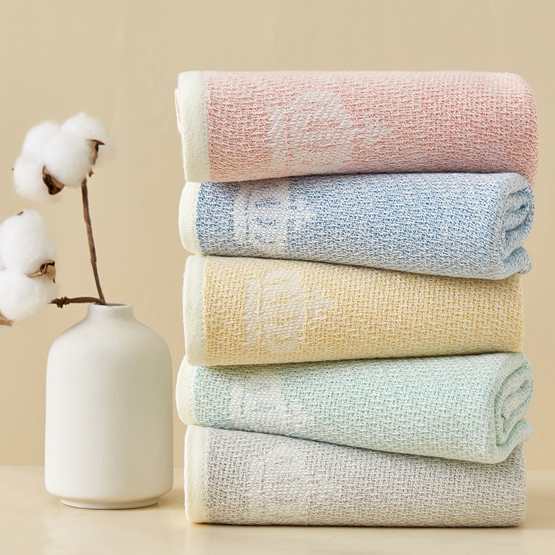 Pamukani Jacquard ručnik za lice, lagan za ljeto, upija i brzo suši, pređa 32s, GSM 50–80