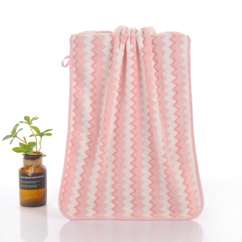 Kupaonski ručnik od koralnog flisa sa rubnim koralnim velurom, visoko gusto warp-knit tkanina, 150d vlakno, težina 100–120 g