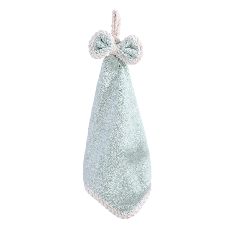 Vješeni ručnik za ruke od koralnog flisa — mekan, debeli i upija, za kuhinju i kupaonicu; težina 50-80 g; šav rubova; pređa 32; Marka XZN HOME/Xin Zhi Nuo