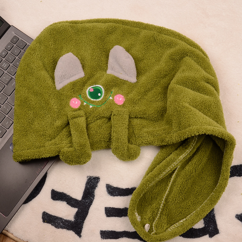 Yuyang kapuljasti kupaoni ručnik za odrasle, dizajn jagodnog medvjića, koralni fleece, vezenje, težina 200–300 g, 150D vlakna