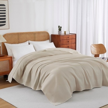 Βαμβακερό κάλυμμα καναπέ με υφή κυψέλης, μοντέρνος μινιμαλισμός, τεσσάρων εποχών, βάρος 300–499 g