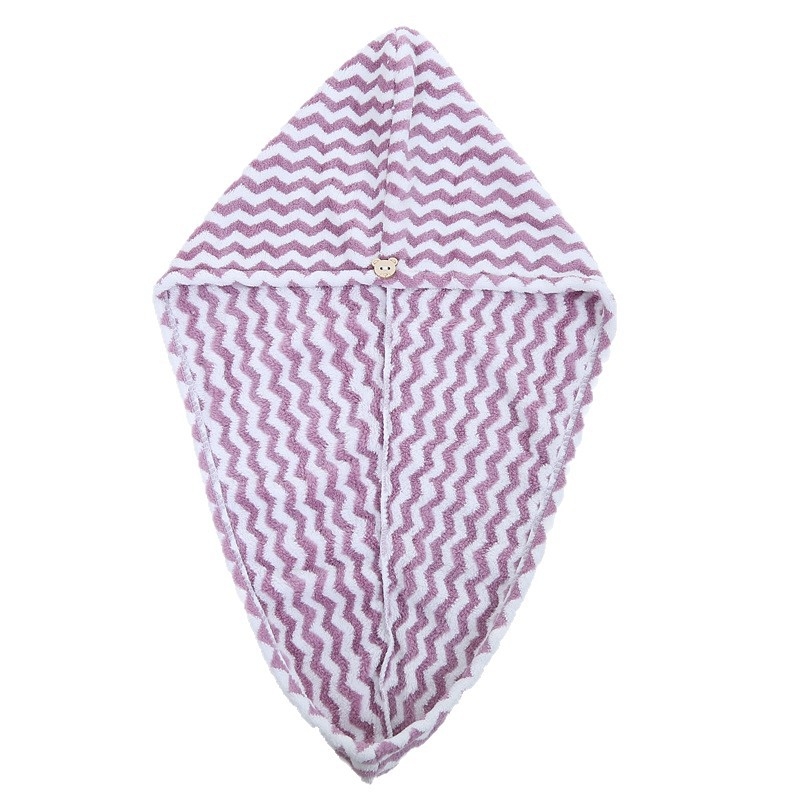 Шапка за сушене на коса от коралов флис (warp-knit), за възрастни, водопоглъщаща, 150D нишка, тегло 50–79 g, бродиране и жакард