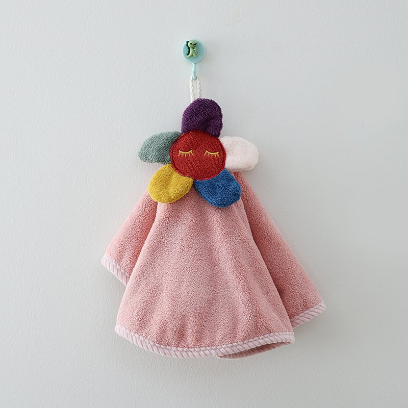 Кръгла кърпа за коса от коралов флийс, 80–99 g, 150D прежда, бродерия и подгъв, персонализация налична