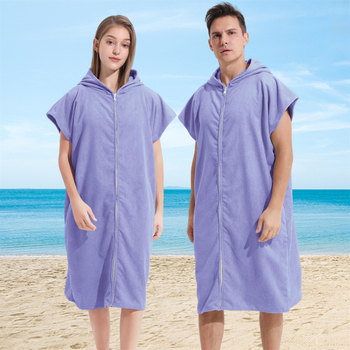 2025 Nosivi mikrovlakneni ogrtač s patentom za plivanje, plažu i surfanje – unisex ogrtač za presvlačenje