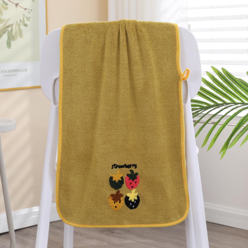 Ou Yaxuan koralni fleece warp-knit ručnik za lice, s šivanjem jagode, mekan i upijajući; težina 80–100 g; šivanje i rub; prilagodljivo.