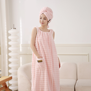 Αντιβακτηριακό καπέλο στεγνώματος μαλλιών με σχέδιο ουράς πεταλούδας, από coral fleece, 7A βαθμίδα, παχυσμένη υφή, υψηλή απορροφητικότητα, βάρος 140–169 g