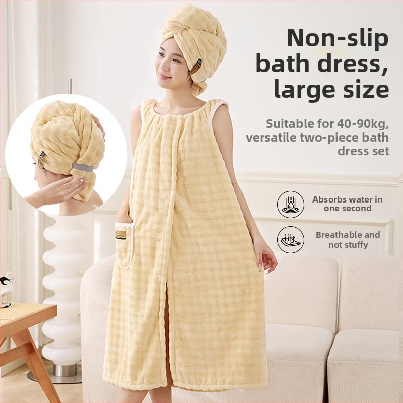 Αντιβακτηριακό καπέλο στεγνώματος μαλλιών με σχέδιο ουράς πεταλούδας, από coral fleece, 7A βαθμίδα, παχυσμένη υφή, υψηλή απορροφητικότητα, βάρος 140–169 g